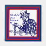 Uncle Sam med hans patriotiska MAGNET för rova Kylskåps Magneter