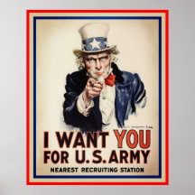 Uncle Sam, önskar jag att du ska poster trycket Affisch