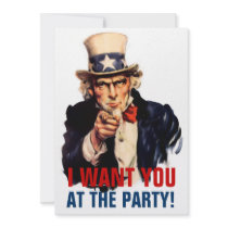 Uncle Sam önskar jag dig inbjudningar