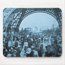 Under den Cyan Eiffel tornParis utläggningen 1900 Mus Mattor