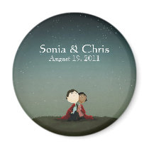 Under the stars Save the Date magneter