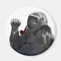 Underbar grön gorilla kylskåpsnagnet