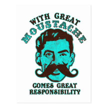 Underbar Moustache Vykort