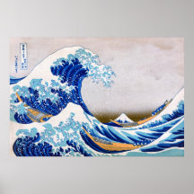 Underbaren vinkar av Kanagawa, Hokusai Posters