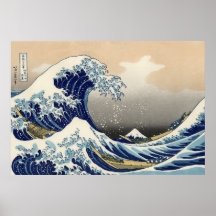 Underbaren vinkar av Kanagawa, Hokusai Print