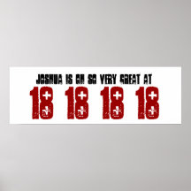 Underbart 18th namn för födelsedagsfestbaneranpass posters