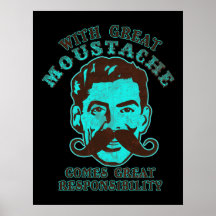 Underbart Moustachetryck Affisch