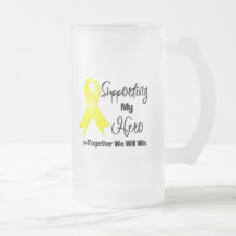 Understödja Testicular cancer min hjälte Kaffe Mugg
