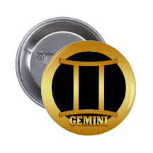UNDERTECKNAR GULD- ZODIAC FÖR GEMINI PINS