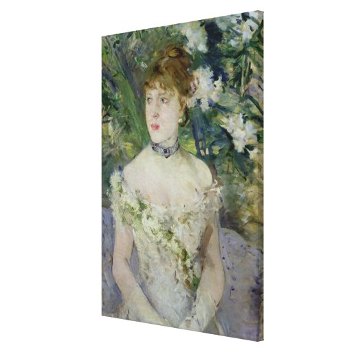 Ung flicka i en bollkappa, 1879 kanvastryck