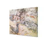 Ung flicka som väver, 1905 canvasdukar med gallerikvalitet