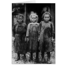 Ung flickaostron Shuckers, tidiga 1900s Hälsningskort