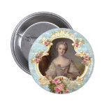 Unga Marie Antoinette n rosa ros knäppas klämmer f Knapp