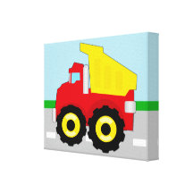 Ungekonstruktion Dumptruck Kanvasdukar Med Gallerikvalitet