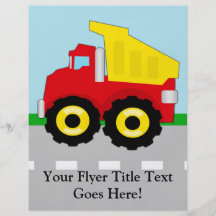 Ungekonstruktion Dumptruck Full Färg Flygblad