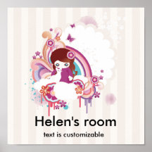 Ungen och katten, Helens rum, text är anpassadet Posters