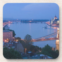 UNGERN Budapest: Szechenyi (kedja), överbryggar, 2 Glas Underlägg