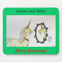 Unicorn och spegel mus mattor