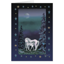 Unicornfamiljjulkort