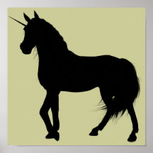 UnicornSilhouettetryck Affischer