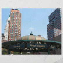 Union kvadrerar tunnelbanan NYC Flyg Blad