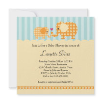 Unisex- baby shower Invitatio för mamma- och bebis
