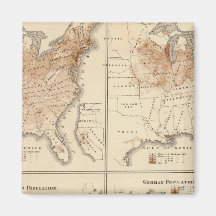United States folkräkningkartor, 1870 Kylskåpsnagnet
