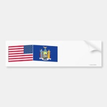 United States & New York flaggor Bildekaler