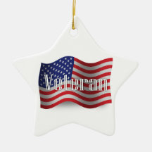 United States veteran som vinkar flagga Julgranskulor