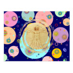 Universell man (den Vitruvian manen) Vykort
