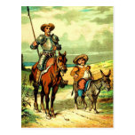 Universitetslärare Quixote och Sancho Panza Vykort