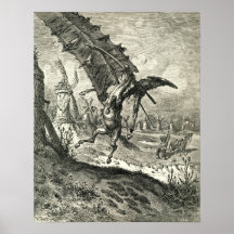 Universitetslärare Quixote och windmillsna Posters
