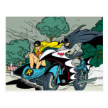 Uppassare och Robin i Batcycle Vykort