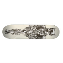 Uppassarekåpa- och skallevapensköld skateboards
