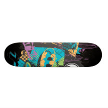 Uppassareneon den mörka riddarecollagen skateboard