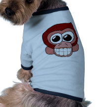 Uppnosig apa t-shirt för hundar