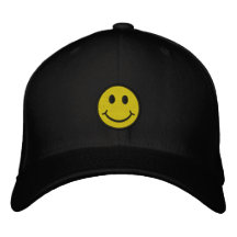 Uppnosig Smiley Broderade Baseball Kepsar