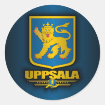 Uppsala Rund Klistermärke