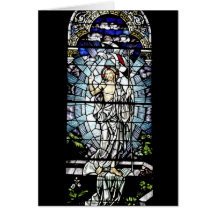 Uppståndelse av det Jesus målat glassfönstret Kort
