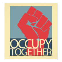Uppta tillsammans occupy wall street protestkonst fotontryck