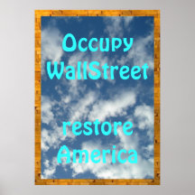 Uppta wallstreet--den återställandeamer protesten  print
