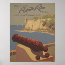 Upptäck Puerto Rico Affisch