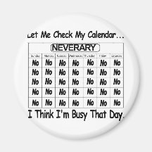 Upptagen Neverary kalender Magneter