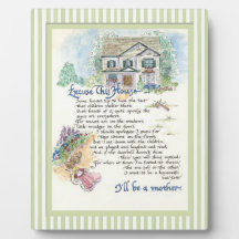 Ursäkta denna husCalligraphy - Audrey Jeanne Uppvisning Plack