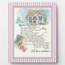 Ursäkta denna husCalligraphy - Audrey Jeanne Plack Med Foto