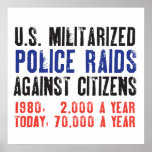 US Militarized polisrazzior mot medborgarestatisti Posters