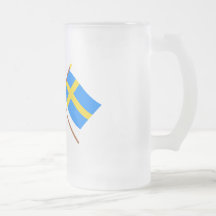 US och sverige korsad flaggor Kaffe Koppar