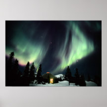 USA Alaska, Chena Hot Springs. Aurora Affischer