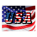 USA - amerikanska flaggan Vykort