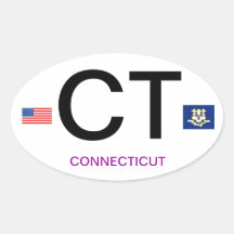 USA, Connecticut Euro-Stil bildekal Klistermärken